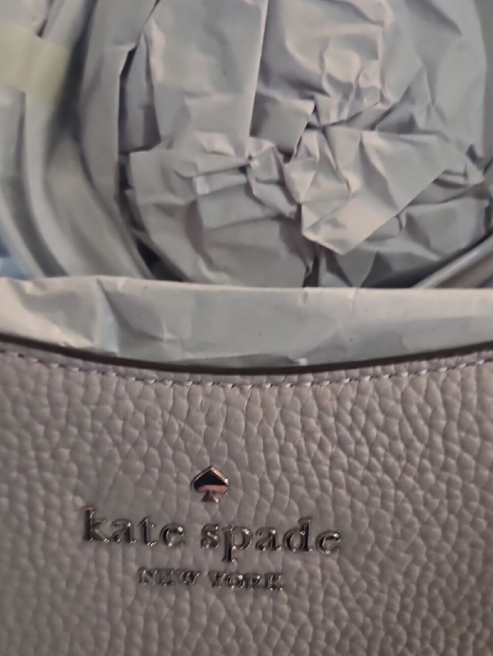 kate spade Pebbled Leather DUMPLING Satchel in GREY - Picture 8 of 8